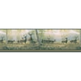 thumbnail image 2 of Chesapeake Storrie Green Deer Border Prepasted Non Woven Wallpaper, 6.5-in by 15-ft, 8.1 sq. ft., 2 of 2