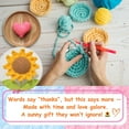 thumbnail image 2 of Emotional Support Crochet Flower in Rainbow Colors with Encouragement Card – Handmade Plush Decoration Gift for Desk, Office, Home – Thoughtful Gift for Women, Friends, Coworkers, 2 of 5