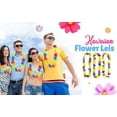 thumbnail image 2 of 12 Pack- Colorful Hawaiian Flower Leis (36") Rainbow Colors Tropical Hawaii Luau Lei Party Favor Decoration for Beach Birthday Graduation Wedding Parties, 2 of 8