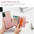 thumbnail image 4 of Case for Galaxy S20 Plus, Wallet Case w/Magnetic Credit Card Holder [Kickstand Feature][4 Card Slot] Detachable Cover fit Magnetic Car Mount, Case Compatible w/Samsung Galaxy S20 Plus- Pink, 4 of 9