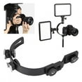 thumbnail image 4 of Lightweight Black Flash Bracket, Camera Flash Bracket, 5.98 X 4.02 X 1.10inch For DV Camera DSLR Camcorder Use, 4 of 8