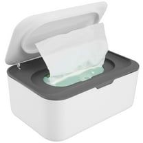 Everso Wipes Dispenser Baby Wipe Holder Refillable Wipe Container Keeps Wipes Fresh Dustproof Tissues Wipes Case with Lids for Home Bedroom