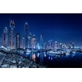 thumbnail image 2 of Raof, Mohamed 24x17 Black Ornate Wood Framed with Double Matting Museum Art Print Titled - Blue Night, 2 of 4