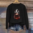 thumbnail image 2 of jobturf Halloween Sweatshirts for Women Trendy Fleece Lined Crewneck Sweatshirt Fall Winter Pumpkin Ghost Printed Festival Tops S, 2 of 5