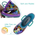 thumbnail image 3 of Landchief Toddler Rain Boots, Kids Rain Boots Waterproof Rubber Boots for Girls and Boys with Fun Patterns and Easy-On Handles, Size 13, Purple Floral, 3 of 7