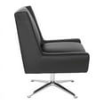 thumbnail image 4 of OSP Chaise d'Invité en Similicuir Noir et Base en Aluminium, 4 of 6