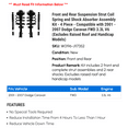 thumbnail image 2 of Front and Rear Suspension Strut Coil Spring and Shock Absorber Assembly Kit - 4 Piece - Compatible with 2001 - 2007 Dodge Caravan FWD 3.3L V6 (Excludes Raised Roof and Handicap Models) 2003 2006, 2 of 2