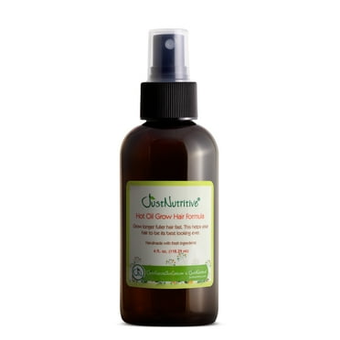 Just Nutritive Hot Oil Grow Hair Formula, Moisturize Dry Damaged Hair, All Hair Types, 4oz