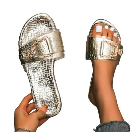 

Gubotare House Slippers Slippers for Women and Men Non Slip Quick Drying Shower Slides Bathroom Sandals Silver