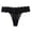 Black, variant on Women's Solid Color Seamless Comfortable Breathable Lace Triangle Briefs Nylon Granny Panties