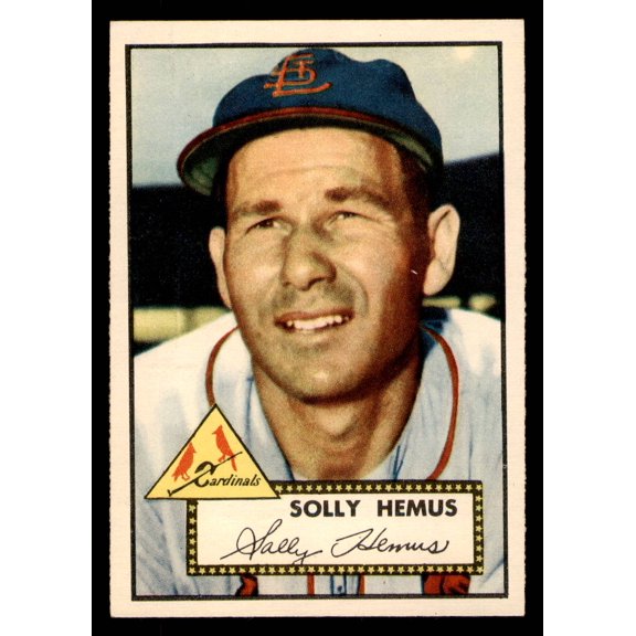 Collectible 1952 Topps Solly Hemus #196 St. Louis Cardinals Baseball Card St. Louis Cardinals MLB Baseball Trading Card