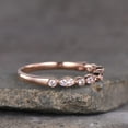 thumbnail image 3 of Morganite Rose Gold Eternity Band, Stackable Morganite Band, Wedding Band, Simulated Morganite with Rose Gold Vermeil Band, 14K Rose Gold, 3 of 5