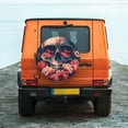 thumbnail image 4 of Haiem Spare Tire Cover , Wheel Cover with Skull With Roses And Sunglasses printed, Camper Spare Tire Cover Fit for Jeep Wrangler Rv SUV Truck Travel Trailer-14 inch, 4 of 8