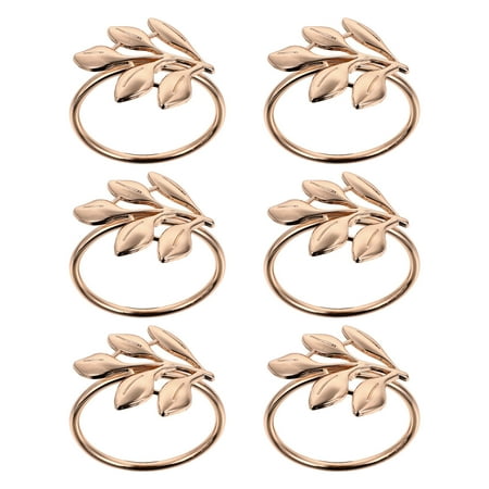 

Leaf Napkin Ring Leaf Napkin Buckle Exquisite Leaf Buckle Festival Leaf Ring Festival Napkin Ring6 Pcs Adorable Festive Napkin Decors Buckles Maple Leaf Rings Napkin Rings (Rose Gold)