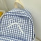 thumbnail image 4 of Mochila A Cuadros Con Lazo Informal para Mujer () Azul, 4 of 9