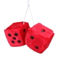 thumbnail image 1 of Car Colorful Soft Spotty Furry Fluffy Hanging Mirror Dice Decor Fuzzy UK HOT, 1 of 5