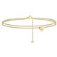 thumbnail image 1 of Pulseras para mujer, regalos para mujer 2022, nuevas pulseras de playa con inicial de corazón para mujer, delicada tobillera en capas bañada en oro de 14 quilates, pulseras de corazón con inicial de l, 1 of 3