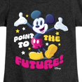 thumbnail image 3 of Disney - Mickey Point To The Future Darks Only - Youth Girls Short Sleeve Graphic T-Shirt, 3 of 5