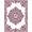 Pink Purple Ivory, Pattern 8, variant on ODIKA Round Scroll Storybook Whimsical Carousel Motif Transitional for Dorm Room, Small Living Apartment, Stain Resistant Low Profile