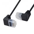 thumbnail image 2 of JSER Ultra Slim Cat6 Ethernet Cable RJ45 Down to Up Angled 25cm UTP Network Cable Patch Cord 90 Degree Cat6a Lan for Laptop Router TV BOX, 2 of 7