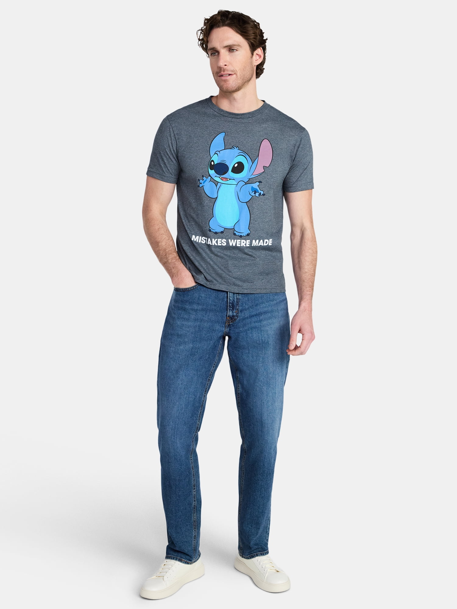 Lilo and Stitch Men's and Big Men's Mistakes Were Made Graphic Tee, Sizes S-3XL