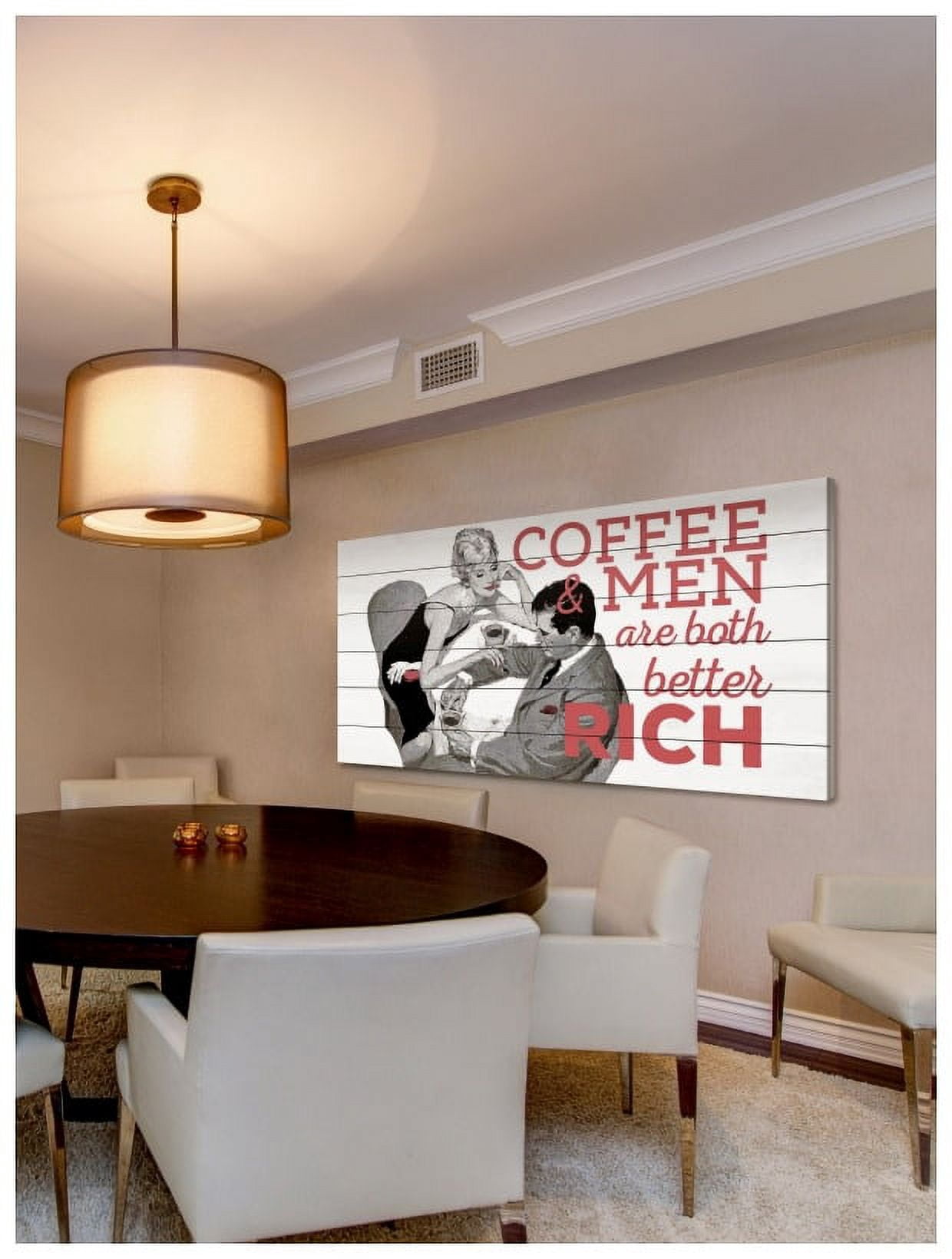 Marmont Hill "Better Rich" Painting Print on White Wood