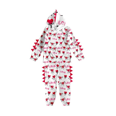 

EHQJNJ Neutral Baby Outfits Children s Valentine s Day Hearts and Letter Print Kid s Casual Cartoon Dinosaur Hoodie Set Toddler Girl Fourth of July Outfit Toddler Summer Outfits for Girls