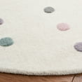 thumbnail image 3 of SAFAVIEH Kids Neutral Polka Dots Area Rug, Ivory, 5' x 5' Round, 3 of 10