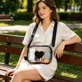 thumbnail image 5 of SLYNSHome Transparent Crossbody Bag,Heart Decor PVC Adjustable Strap Fashion Shoulder Purse,Black Lightweight Clear Mini Handbag For Daily Outdoor Use, 5 of 6