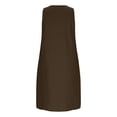 thumbnail image 3 of Tauxra Sleeveless Linen Sundress for Women with Pockets Loose Flowy Knee Length Solid Color for Beach Vacation Party, 3 of 6