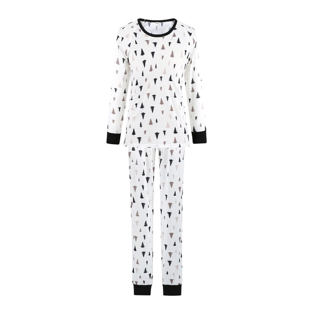 Ropa Navideña Para La Familia, Cuello Redondo, Manga Larga, Vestido Estampado Para El Hogar, Ropa Para Padres E Hijos Para Mujeres Odeerbi ODB121917