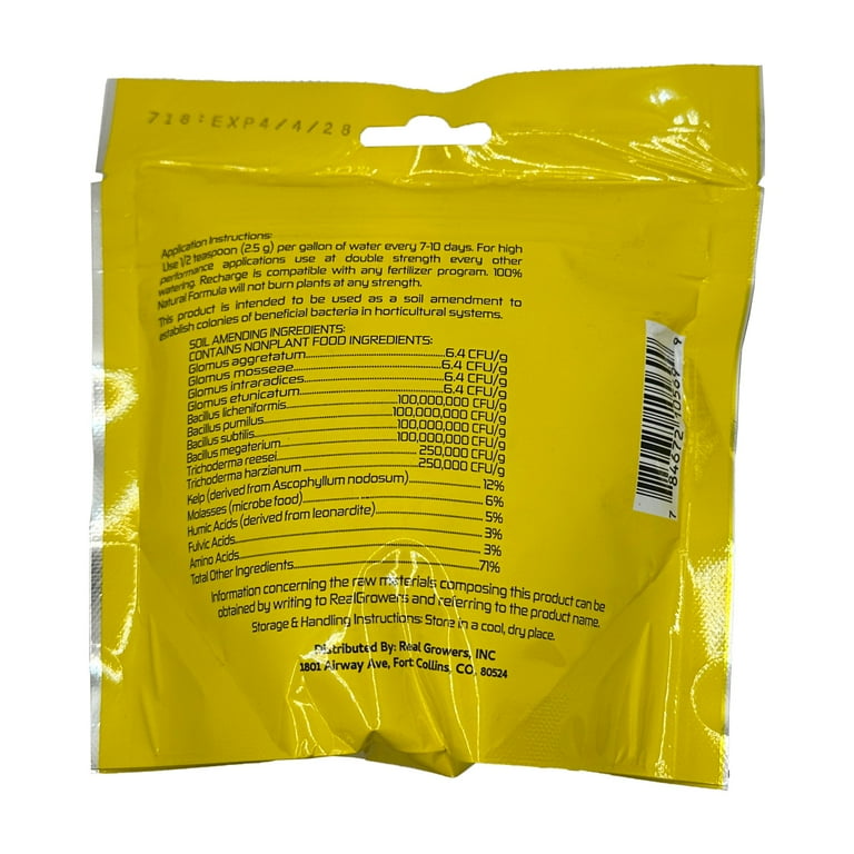 Real Growers Recharge - Mycorrhizae Instant Compost Tea/Soil