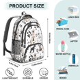 thumbnail image 5 of Schnauzer Dog and Footprints Backpack for School,Cute School Bag,Schoolbag with Adjustable Shoulder Straps & Padded Back,16.9 Inch, 5 of 5