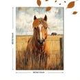 thumbnail image 3 of Qisvanset Framed Canvas Wall Art 12x16 Inch Wild Mustang Western Horse Rustic Ranch Farmhouse Art, 3 of 5