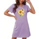 thumbnail image 4 of Camisón corto de mujer, vestido de largo medio con estampado de moda, camisón corto extragrande de mujer, camisón de manga corta con estampado de pecho a la moda, camisón de mujer, 4 of 5