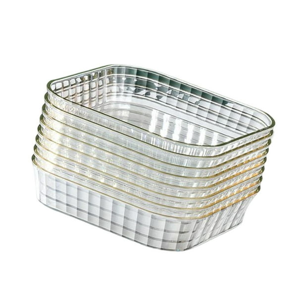 Plato pequeño multifuncional con soporte, vajilla, plato para aperitivos de frutas y frutos secos. Blanco transparente