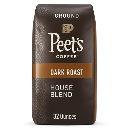 Peet's Coffee House Blend, Dark Roast Ground Coffee, 32 oz Bag