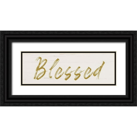 Murdock, Ramona 18x9 Black Ornate Wood Framed with Double Matting Museum Art Print Titled - Blessed