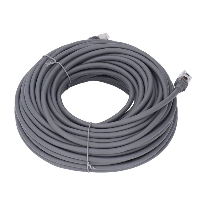 Rectangular Satellite Replacement Cable, Rectangular Satellite Extension Cord Non Lag Flexible Low Contact Resistance High Conductivity 49ft 15m for Outdoor