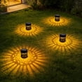 thumbnail image 5 of Decorative Solar Mandala Lights, Metal Solar Powered Outdoor Deck Step Wall Lights, Mandala Theme Waterproof Fence Light for Garden Post Patio Backyard Yard Decor, 5 of 7