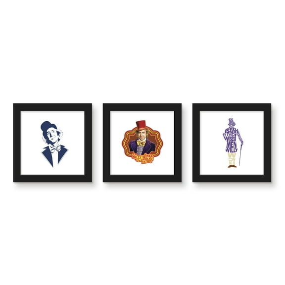 Gallery Pops Willy Wonka and the Chocolate Factory - Wonka Wall Art Bundle (3-Pack)