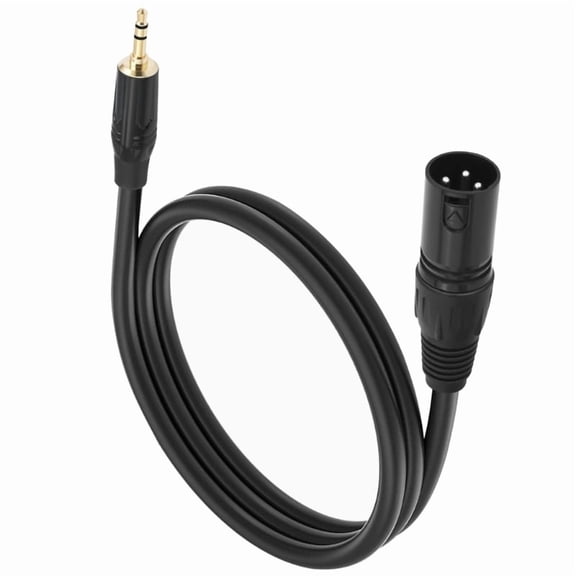 3.5mm TRS to XLR Male Auditory Cable Double shielding for Connecting Stereo Devices to Mixing Consoles and Speakers