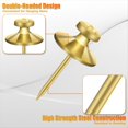 thumbnail image 5 of 60 Clavos de Doble Cabeza para Colgar Cuadros, Colgadores de Pared Sin Clavos, Chinchetas para Pared, Dorados, 5 of 5