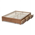 thumbnail image 6 of Baxton Studio Wren Modern and Contemporary Walnut Finished 3-Drawer Full Size Platform Storage Bed Frame, 6 of 7