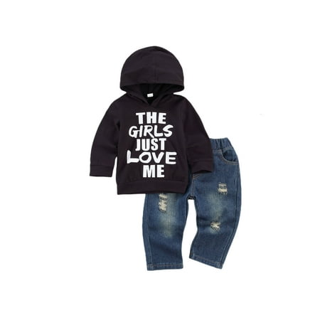 

Jxzom Toddler Baby Boy Outfits Hoodie Sweatshirts + Jeans Clothes Set Fall Winter 6 9 12 18 24 Months