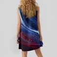thumbnail image 5 of Women's Casual Summer Dress, Sleeveless Round Neck Sundress with Patriotic Print, Lightweight Outfit for Travel and Festivals,Blue 2XL, 5 of 5