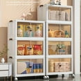 thumbnail image 4 of Foldable Storage Box with Lid & Wheels, Double Opening Organizer, 2–5 Layer Stackable Large Container for Clothes, Toys, Snacks & Under-Bed Storage, 17.7in Wide, 4 of 6