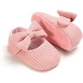 thumbnail image 7 of Baby Girls Mary Jane Flats with Bowknot Flowers,Princess Wedding Dress Ballet Shoes Non-Slip Toddler First Walkers Newborn Crib Shoe, 7 of 7