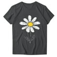 thumbnail image 3 of Hvot&aat Sunflower Graphic Top for Women Cute Printed T-shirt Casual Short Sleeve Round Neck Loose Fit Blouse, 3 of 3