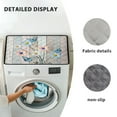 thumbnail image 6 of ZIATUBLES Butterfly Daisy Wood Grain Washer Dryer Countertop Cover Pad Stain Resistant Washing Machine Dust Cover Mat Top Loader for Laundry Room Kitchen Home Decor Accessories, 24" x 19.7", 6 of 7
